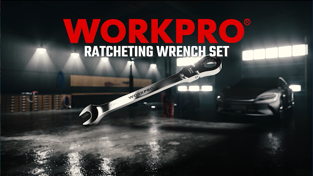 WORKPRO 22-Piece Ratcheting Wrench Set, Flex-Head Ratchet